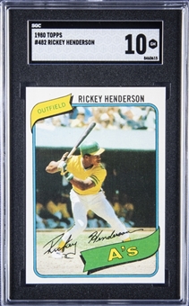 1980 Topps #482 Rickey Henderson Rookie Card – SGC GEM MT 10